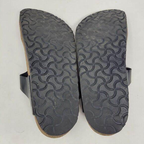Birkenstock Sandals Womens EU39 US8.5 Gizeh Black Patent Leather Slides Comfort - Picture 7 of 10